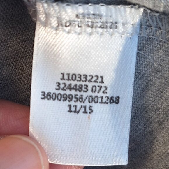 Victorias Secret PINK Heather Gray Sequin Logo Womens Tee M Cotton Blend *READ* - Picture 8 of 10